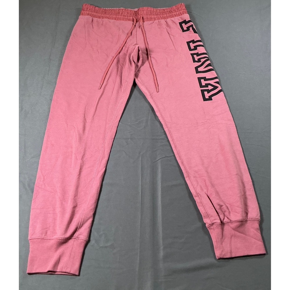 Pink Victoria's Secret Logo Jogger Sweatpants Rose Pink Medium